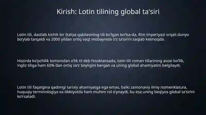 Lotin boralarining hayotimizning barcha jabhalarida tutgan o'rni 3