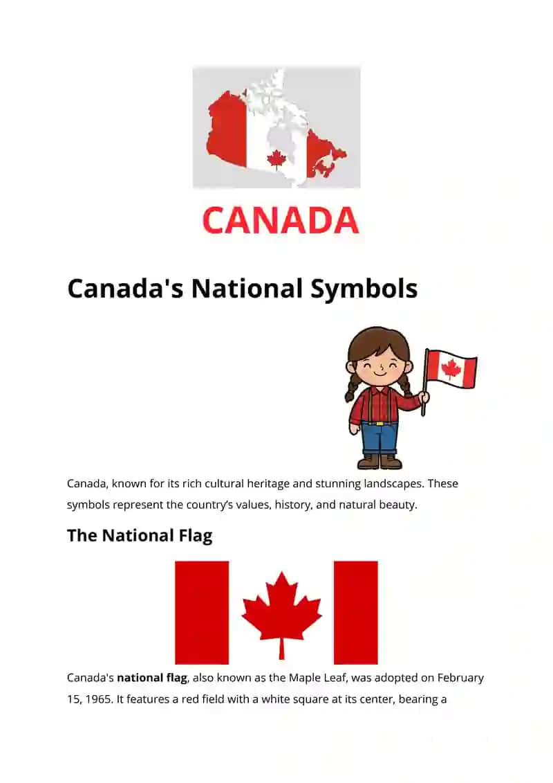 National symbol of uzb and canada independent work 3
