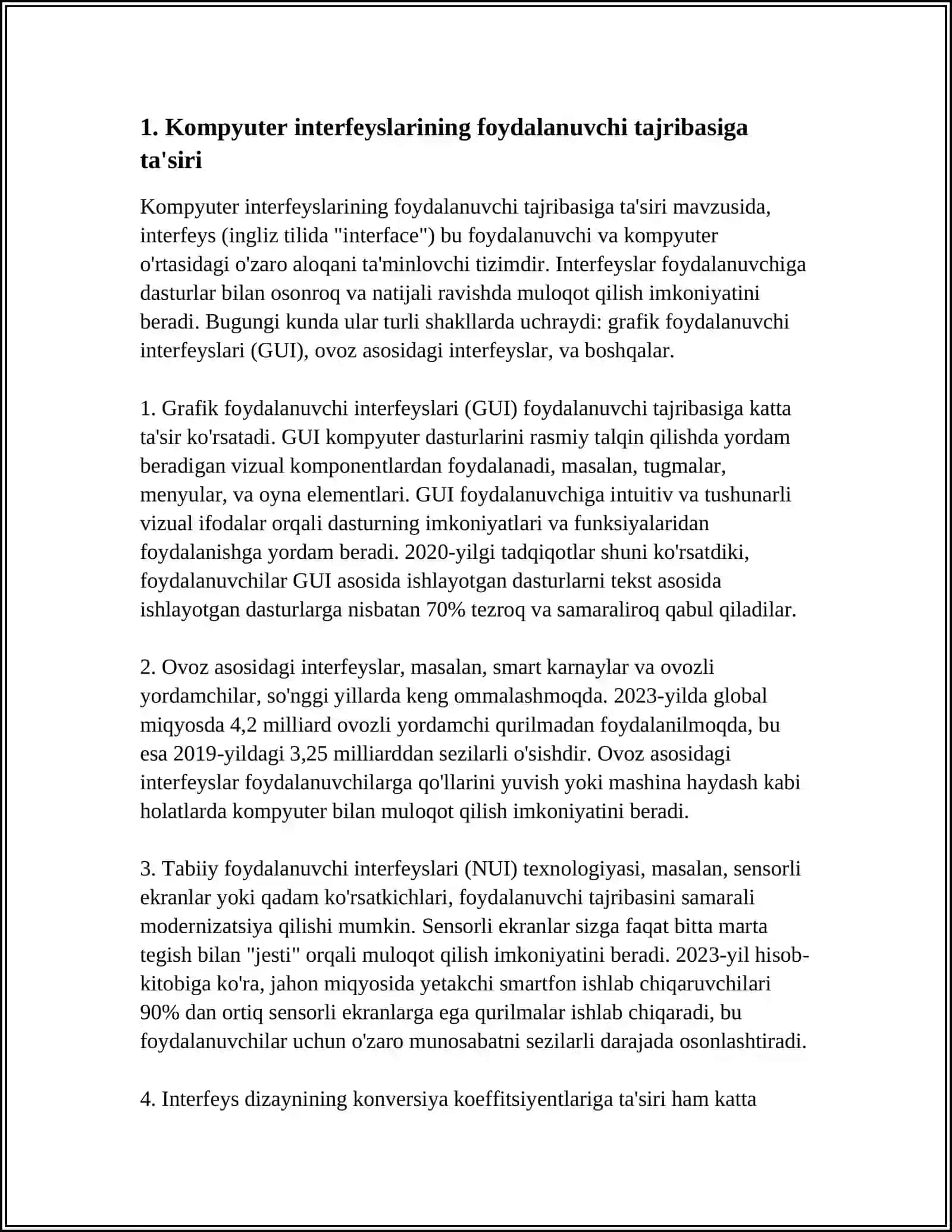 INSON VA KOMPYUTERNING O'ZARO TA'SIRI VA DASTURLASH FANLARIDAGI KONSEPTUAL DIZAYN MAVZUSI 3