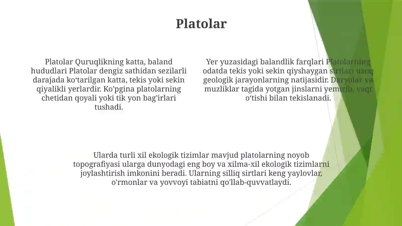 Yer Yuzasining Asosiy Relyef Shakllari 3