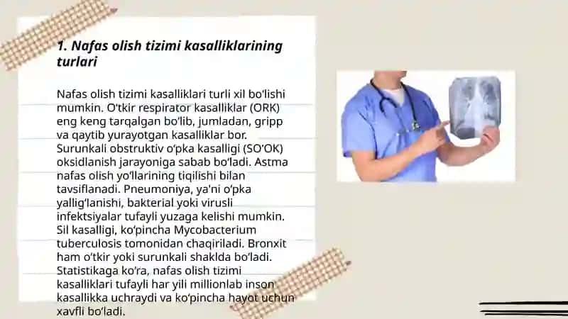 Nafas olish tizimi kasalliklarida bemorlarni kuzatish va parvarish qilish 3