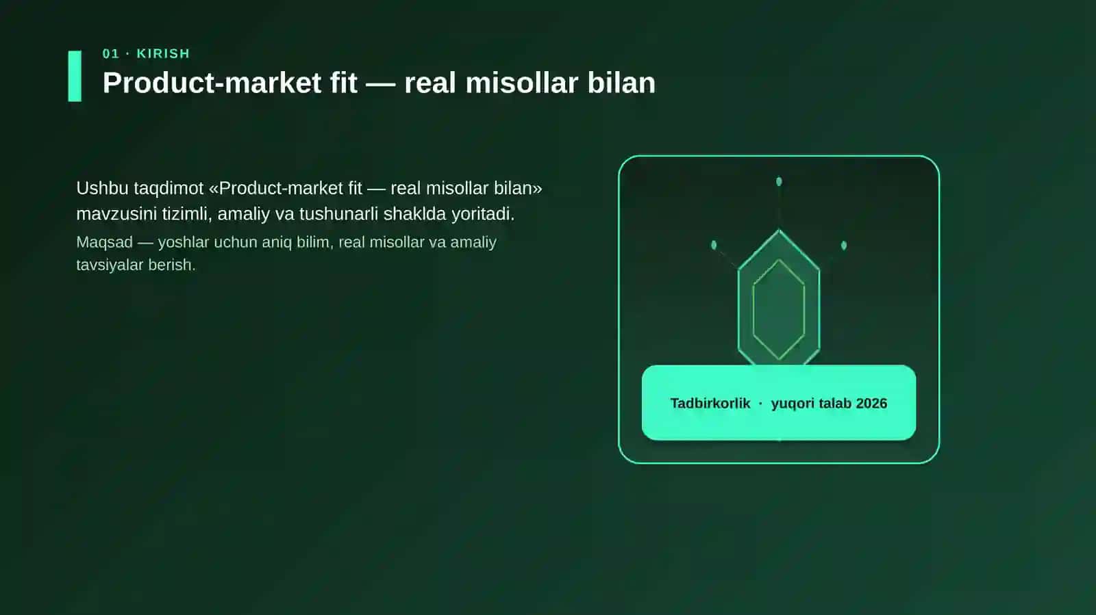 Product-market fit — real misollar bilan 3