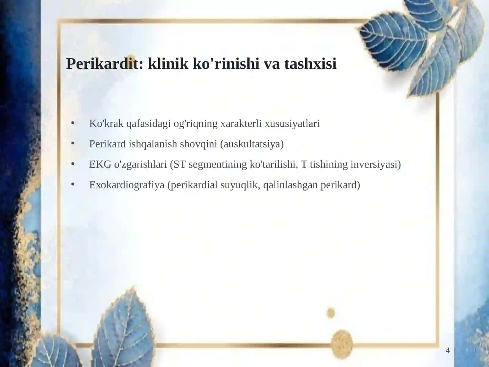 Yurak kasalliklari: Perikard, O'smalar va Transplantatsiya 3