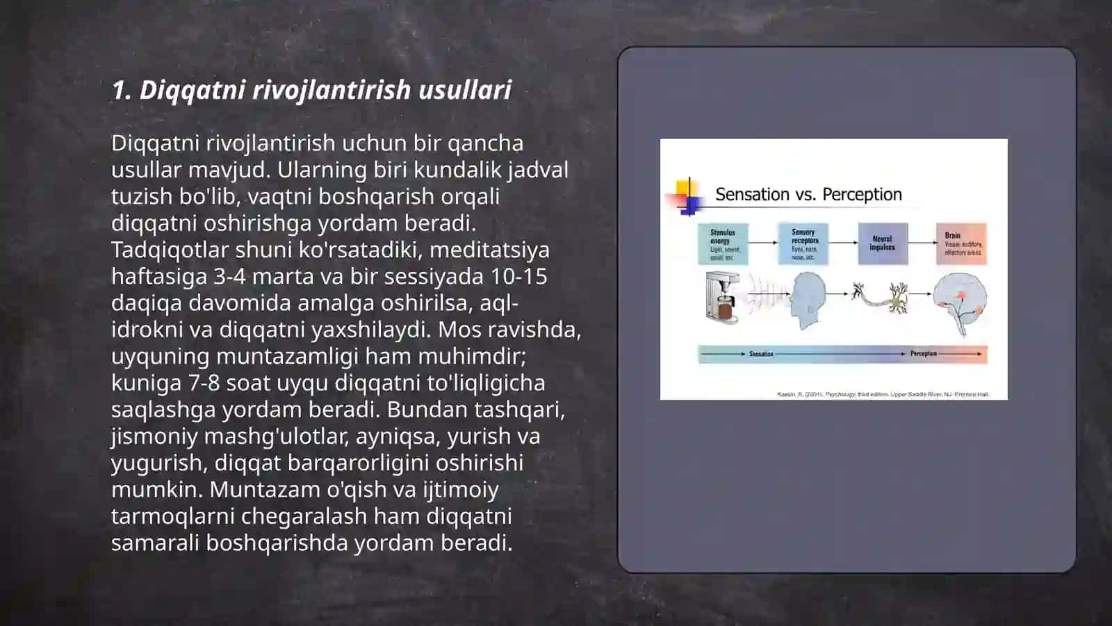 Diqqat, sezgi, xotira, idrok psixologiyasi 3