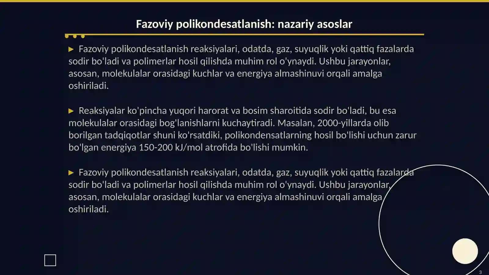 Fazoviy polikondesatlanish reaksiyalari: usullari mexanizmlari va ahamiyati 3
