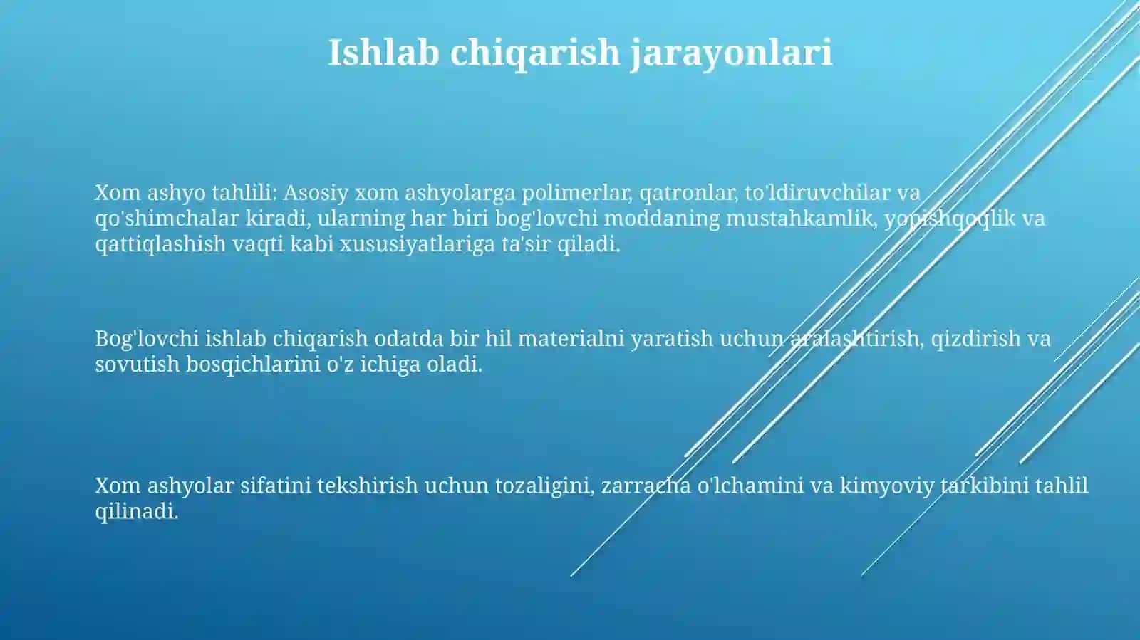 Xom ashyo tahlili 3