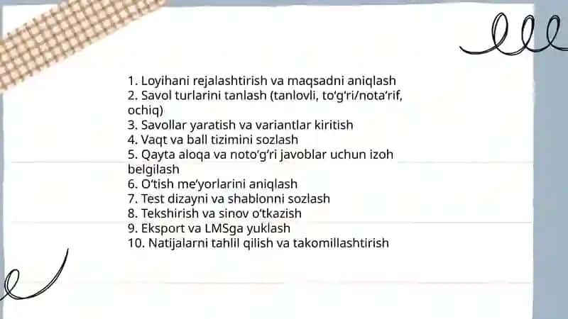 iSpringda test va 3D kitob yaratish 3