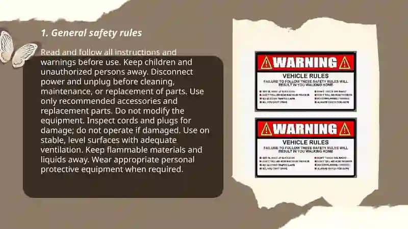 RULES AND WARNINGS 3