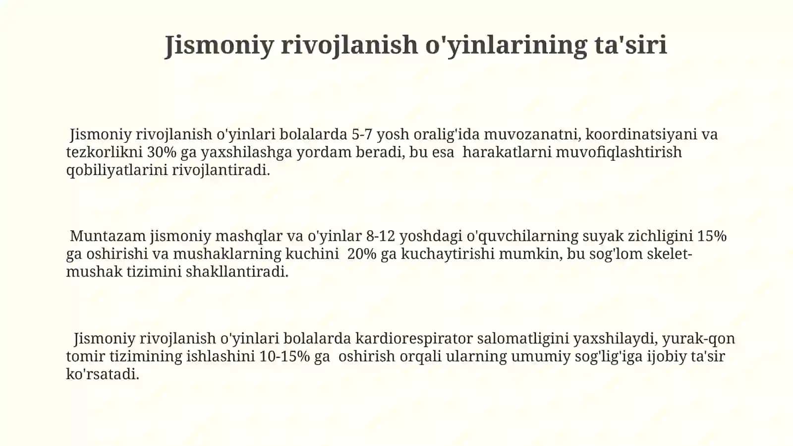 Jismoniy sifatlarni rivojlantiruvci harakatli oʻyinlarni oʻrgatish 3