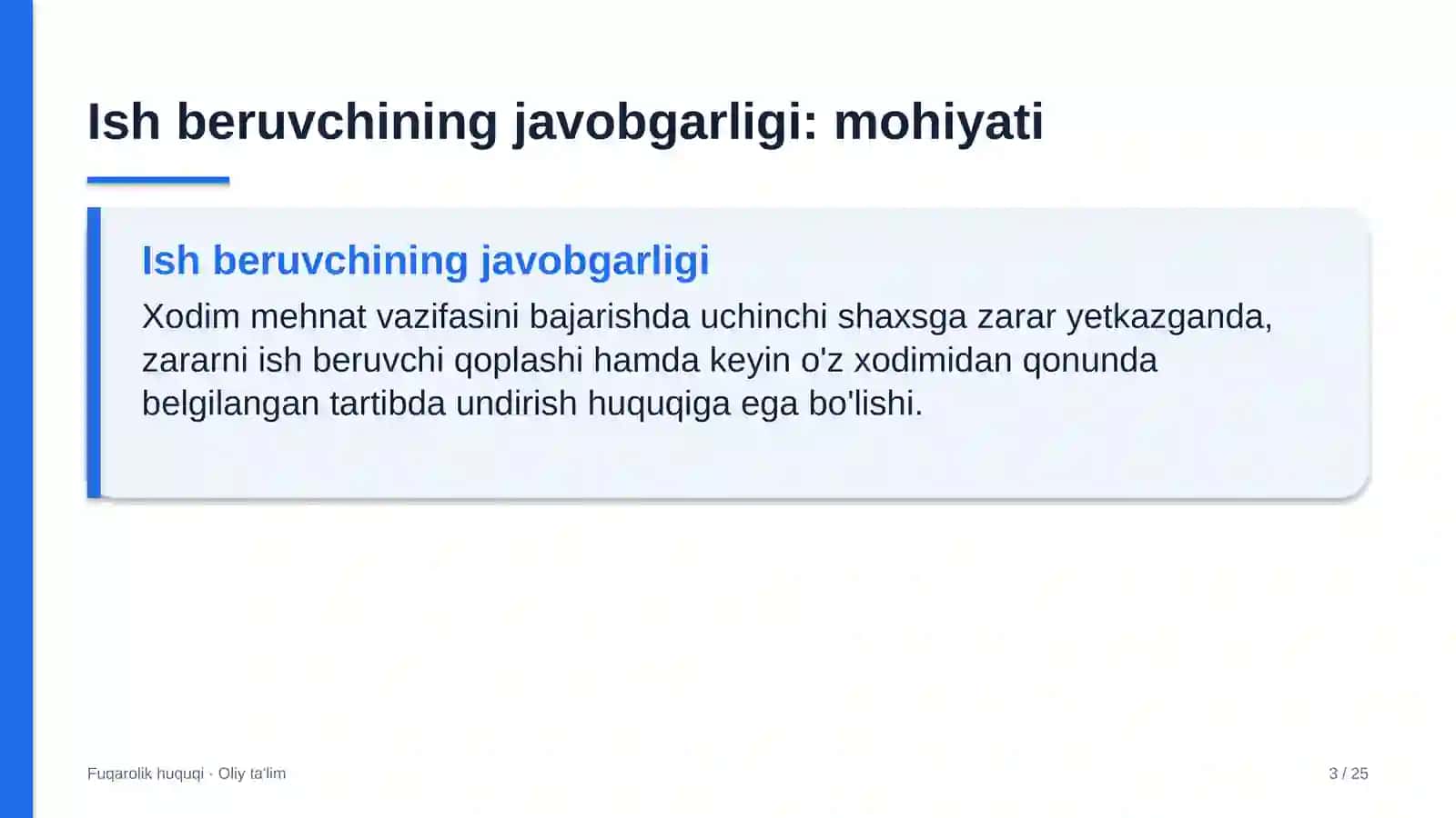 Eshik-rom ishlab chiqarish korxonalarida xodim yetkazgan zarar uchun ish beruvchining javobgarligi 3