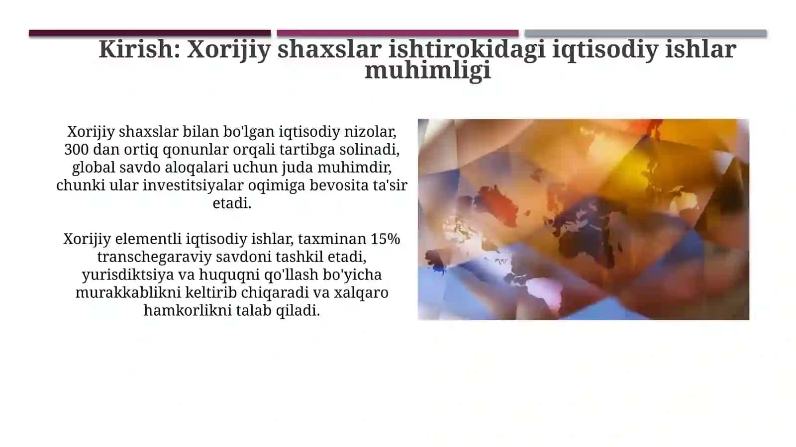 Chet ellik shaxslar ishtirokidagi igtisodiy ishlarni ko'rib chigishning umumiy qoidalari 3