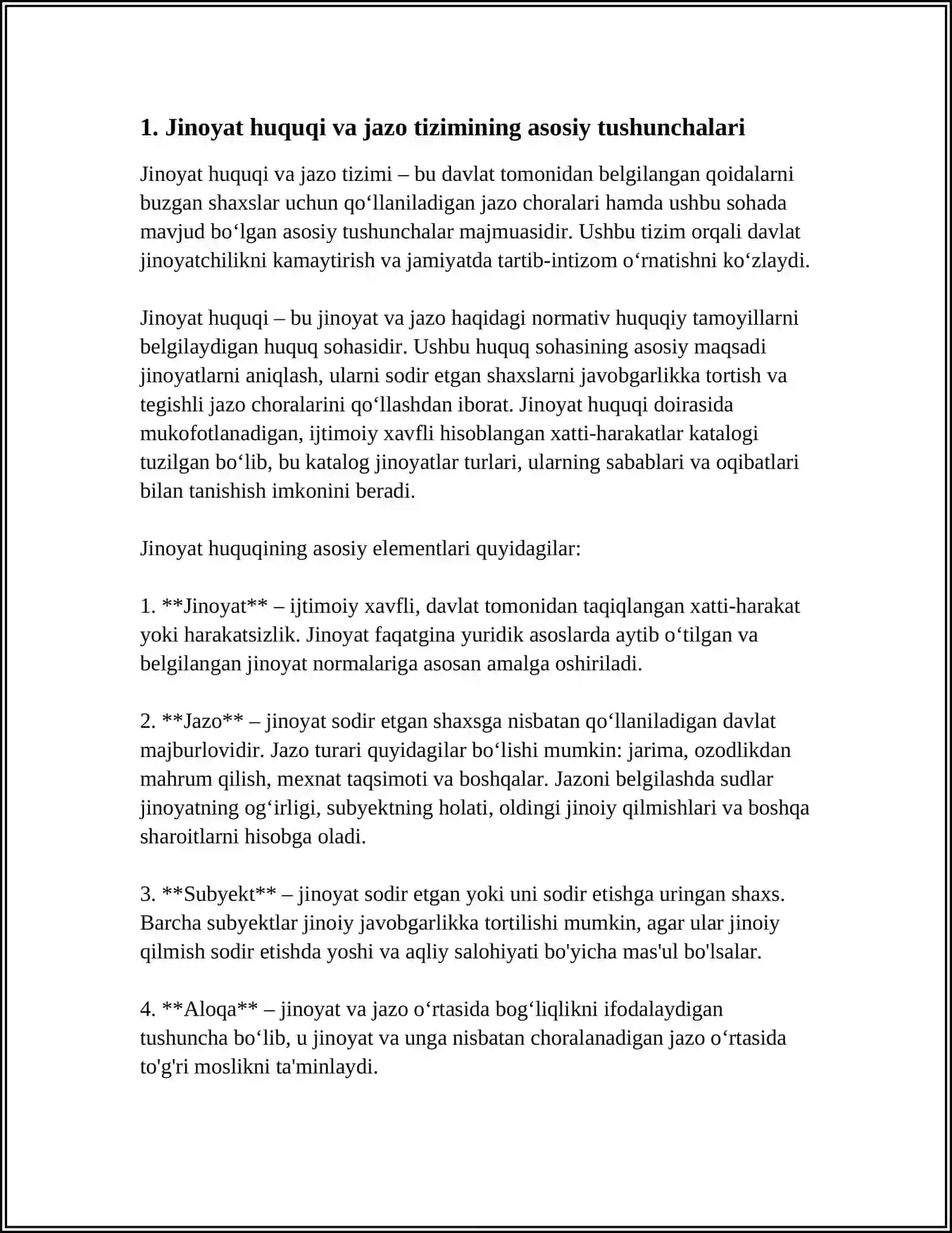 JINOYAT HUQUQIDA JAZO TIZIMI 3