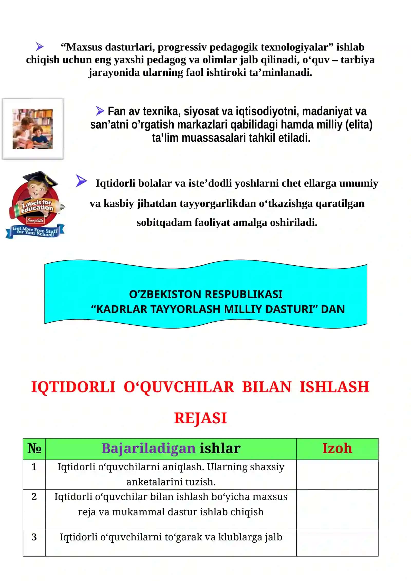 2-Sinf Iqtidorli o'zlashturuvchi Ona-tili va Matematikadan 34 soatlik yillik ish reja yangi 3