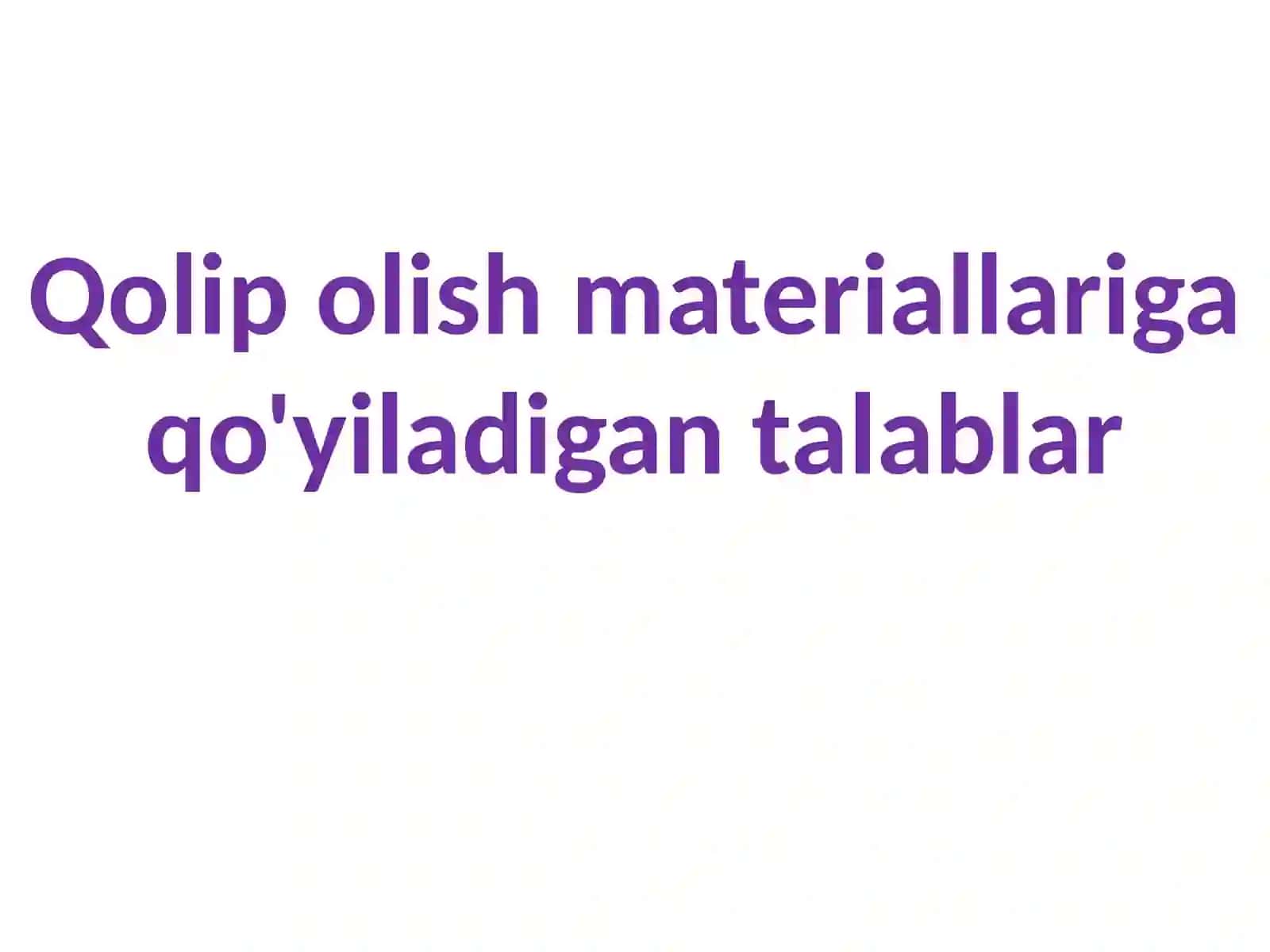Qolip oluvchi maxsulotlarning tasnifi. 3
