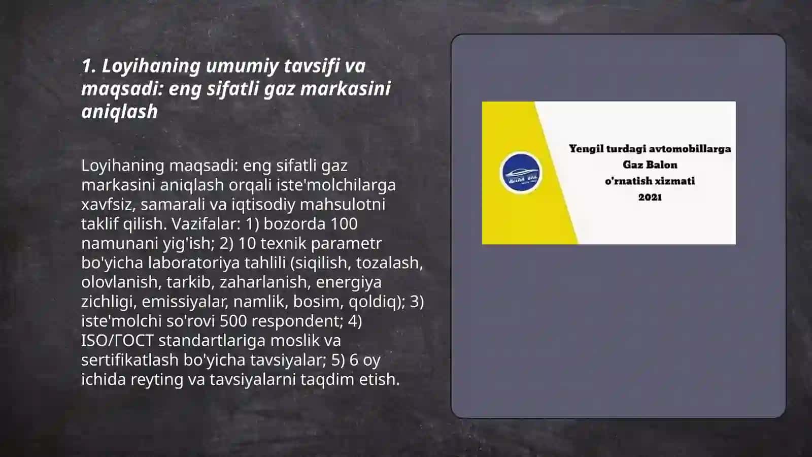 Eng sifatli gaz markasini aniqlash 3