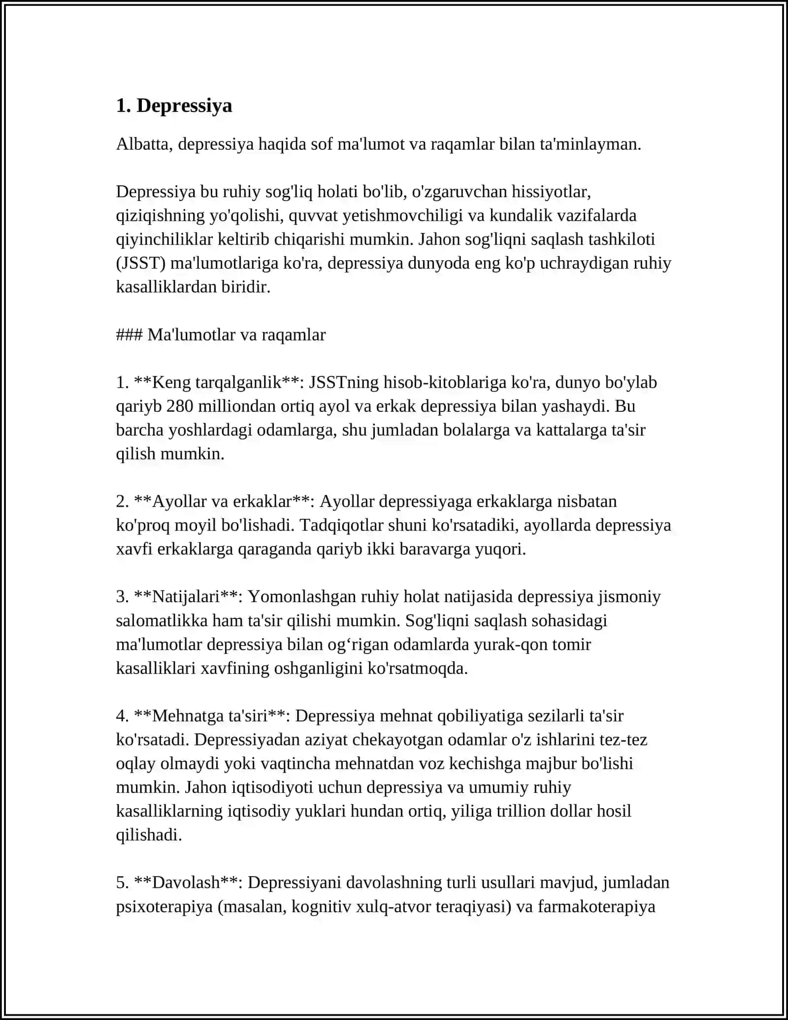 Depressiya haqida 3