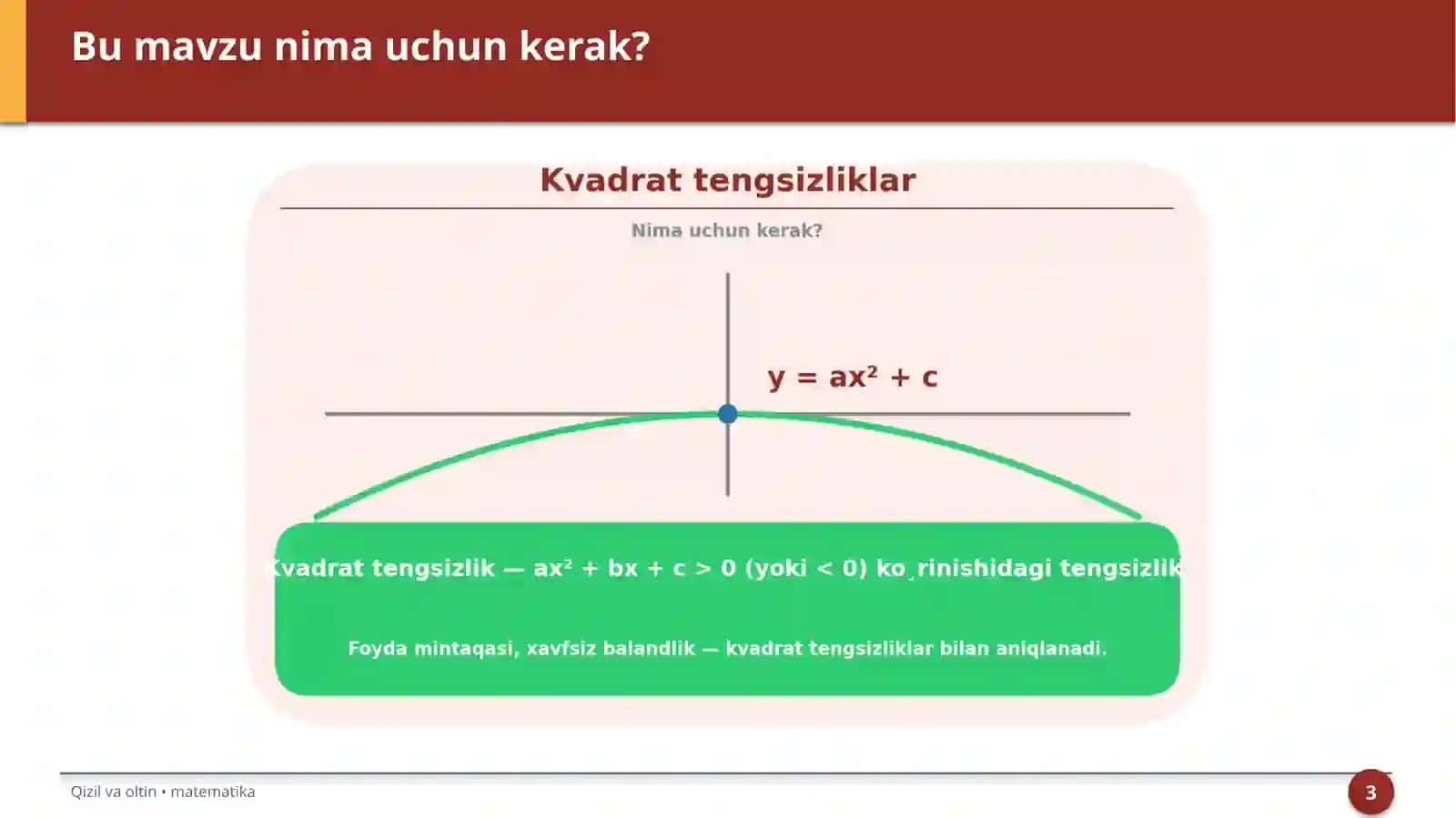 Kvadrat tengsizliklar 3