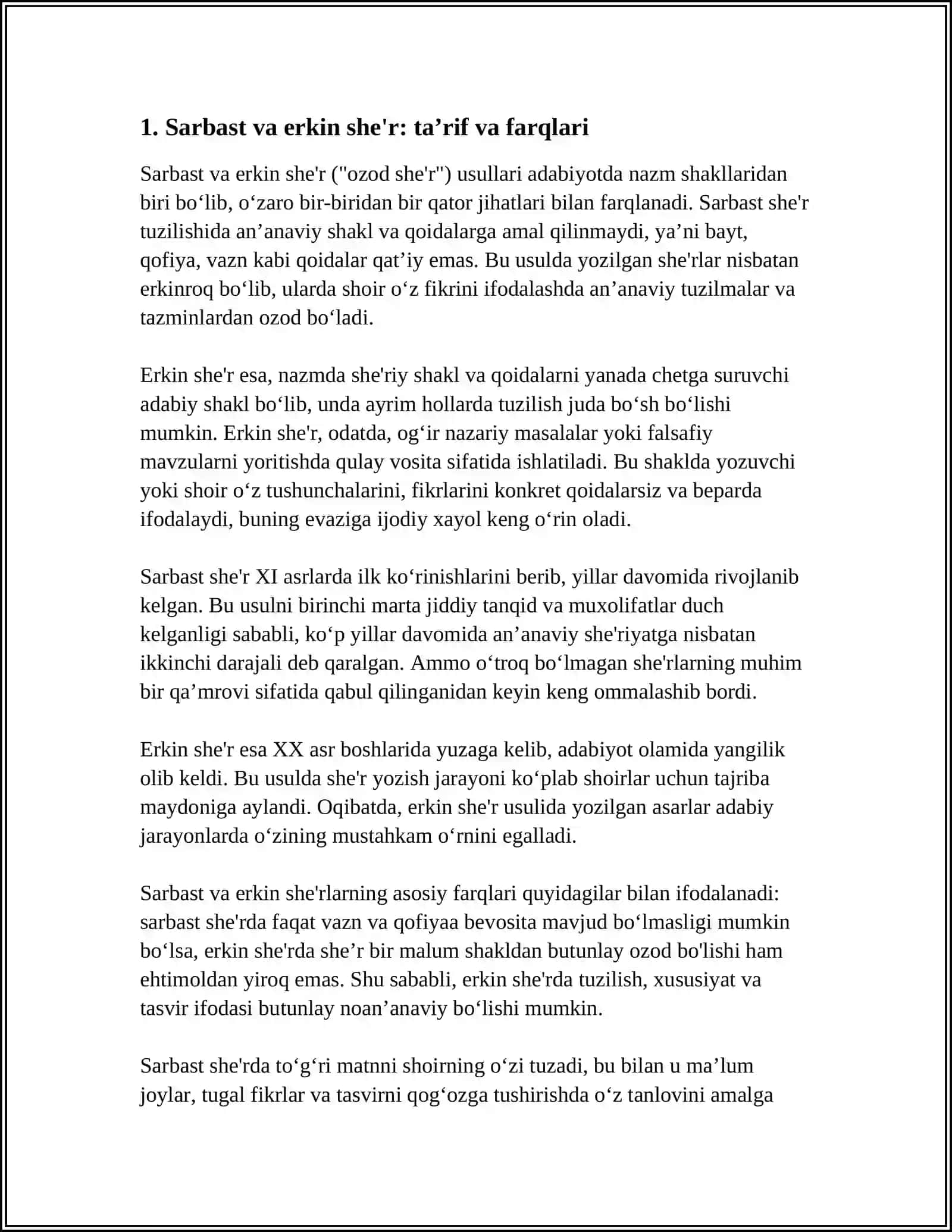 SARBAST VA ERKIN SHE'R 3