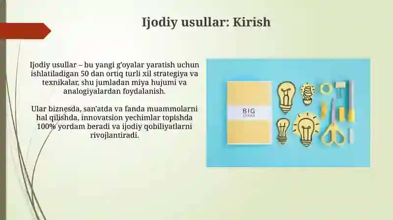 Ijodiy usullar 3