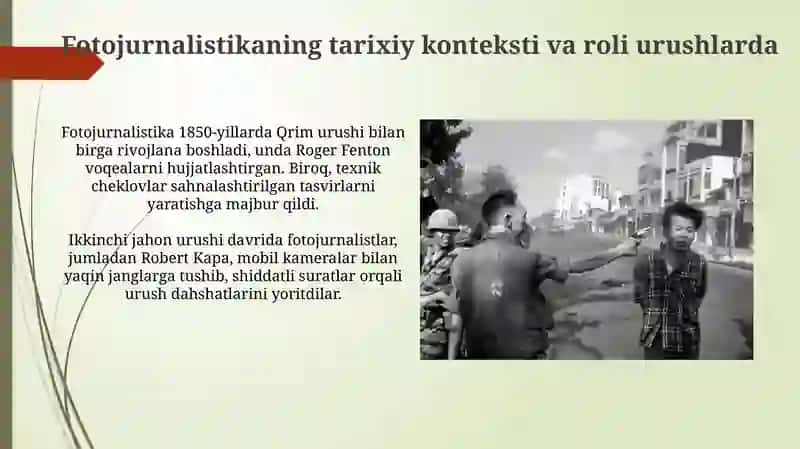 Ziddiyatli vaziyatlarda fotojurnalist faoliyati 3