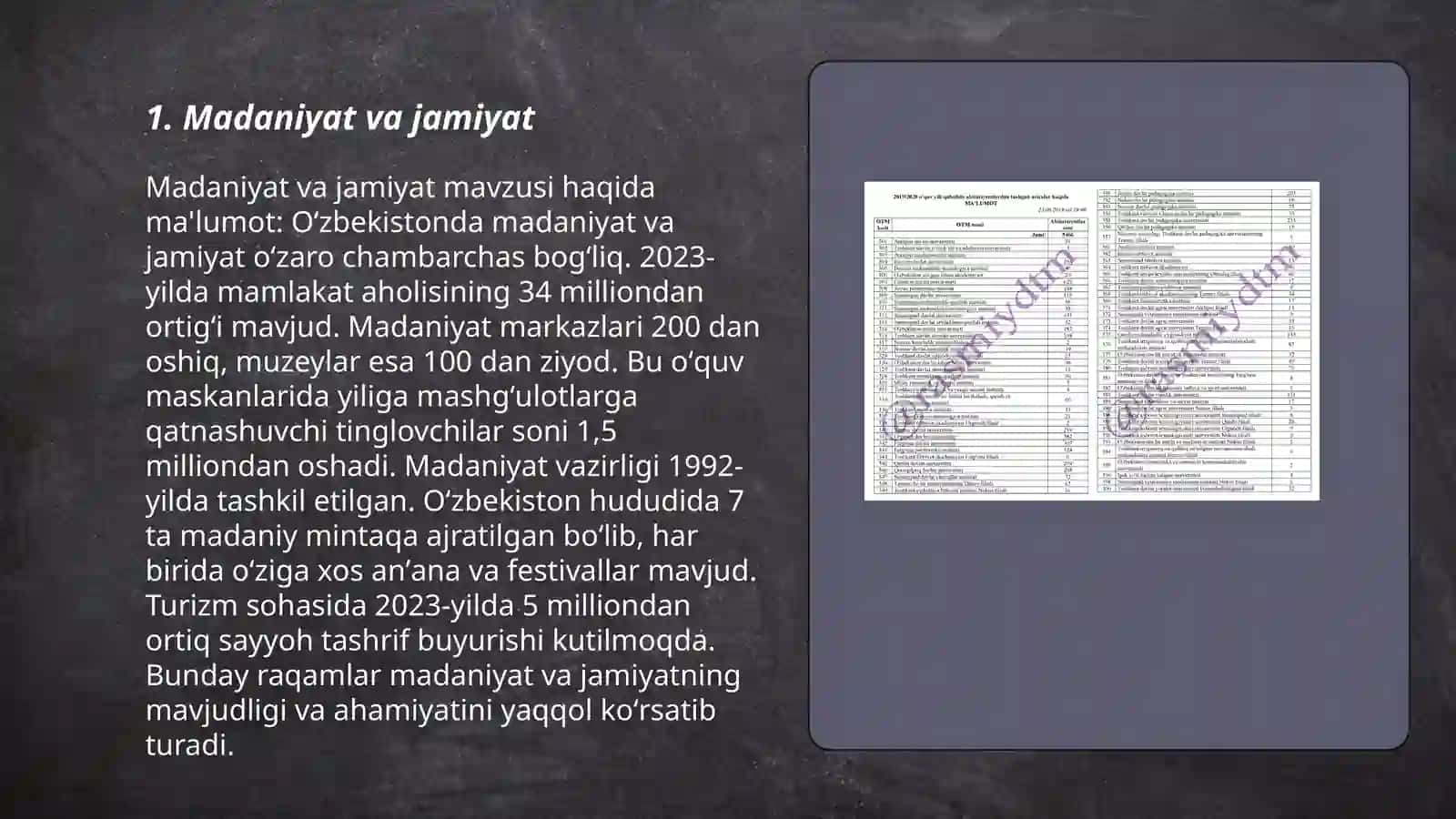 Madaniyat va jamiyat 3