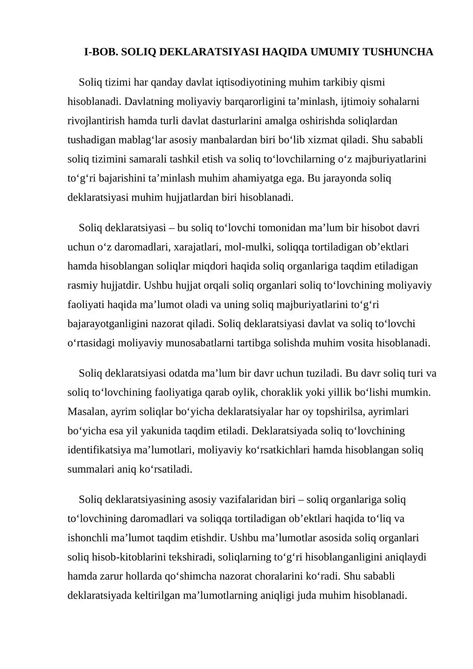 Soliq deklaratsiyasi haqida umumiy tushuncha 3
