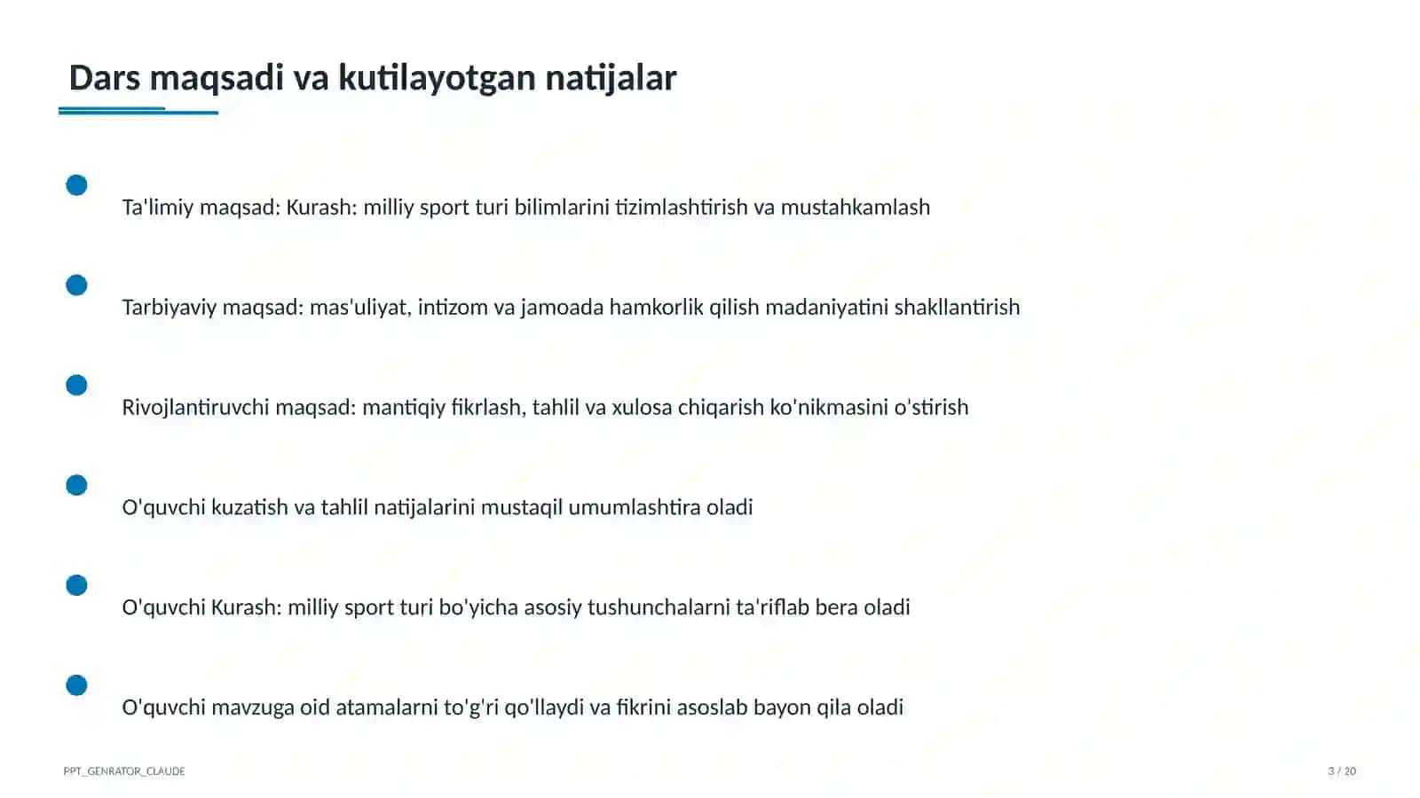 Kurash: milliy sport turi (7-sinf) 3