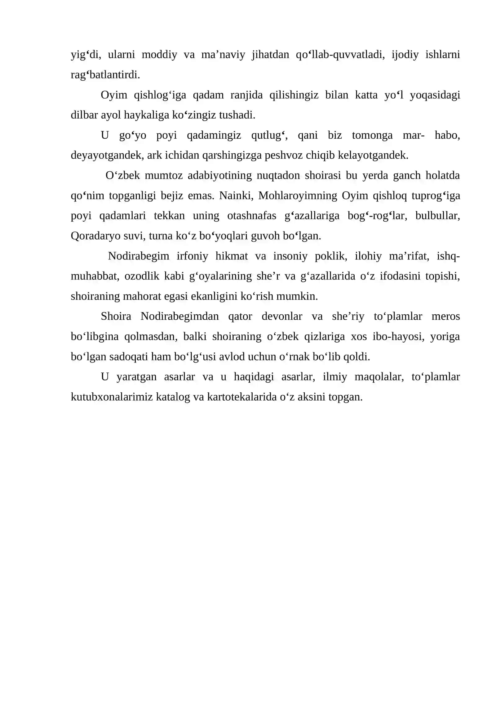 Nodiraning lirik merosi 3