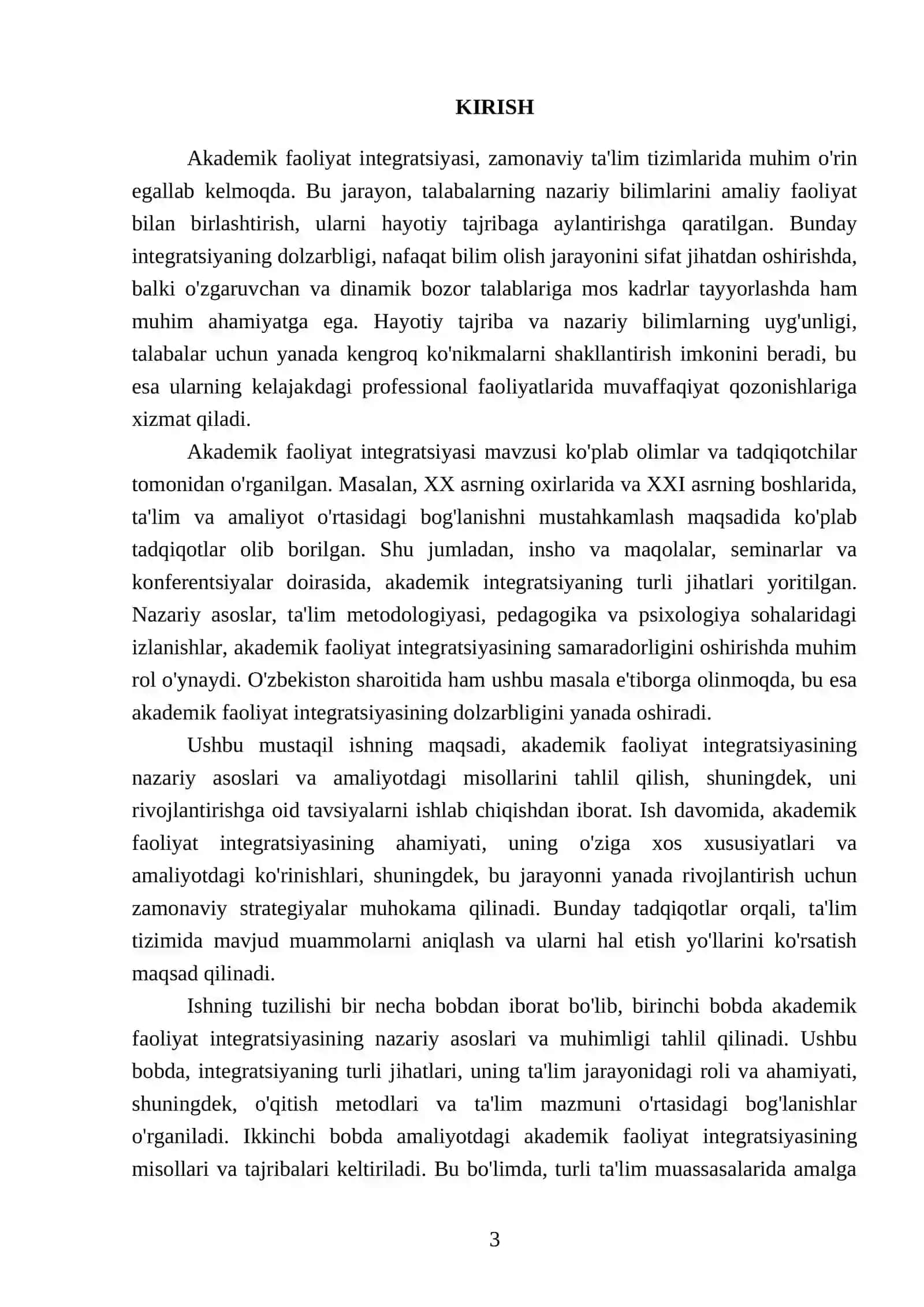Akademik faoliyat integratsiyasi:nazariya va amaliyot uyg’unligi 3