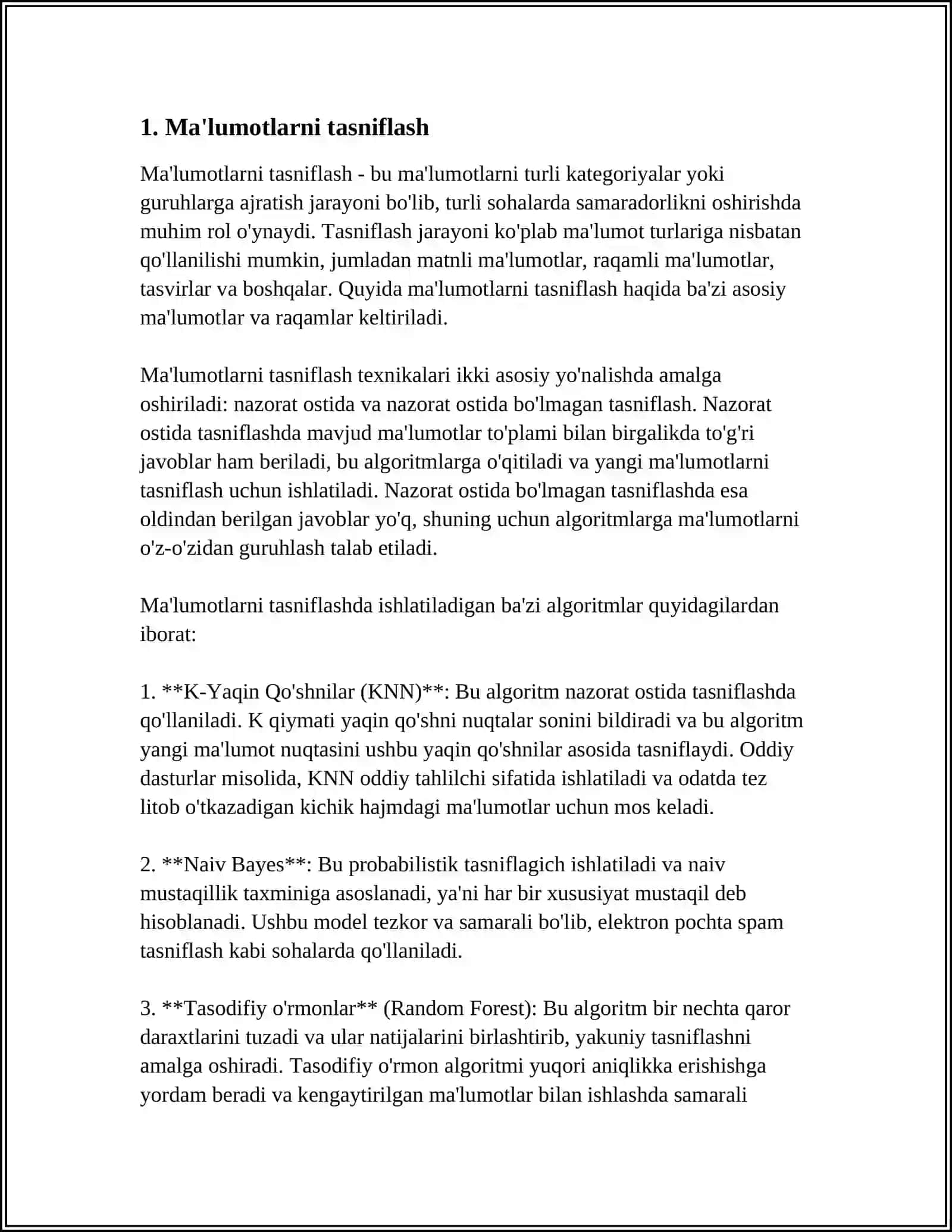 MAʼLUMOTLARNI ODDIY SOZLANGAN TURLARI 3
