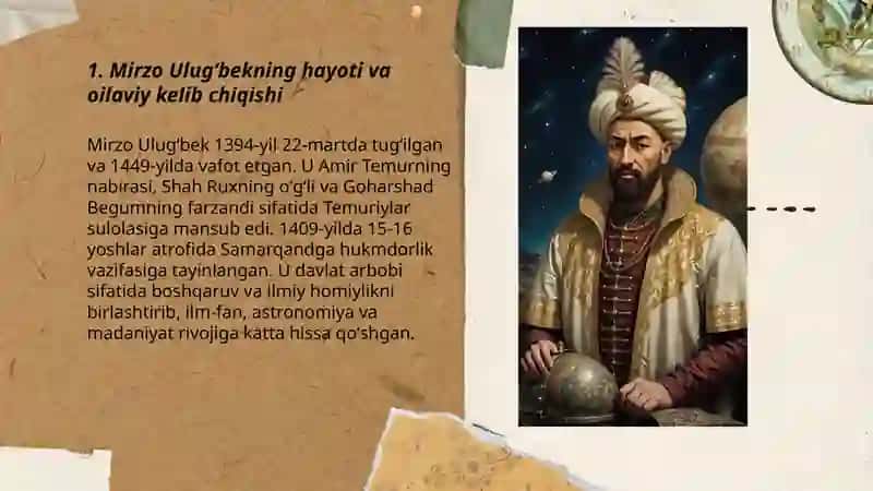 Mirzo Ulugʻbekning hayoti va oilaviy kelib chiqishi 3