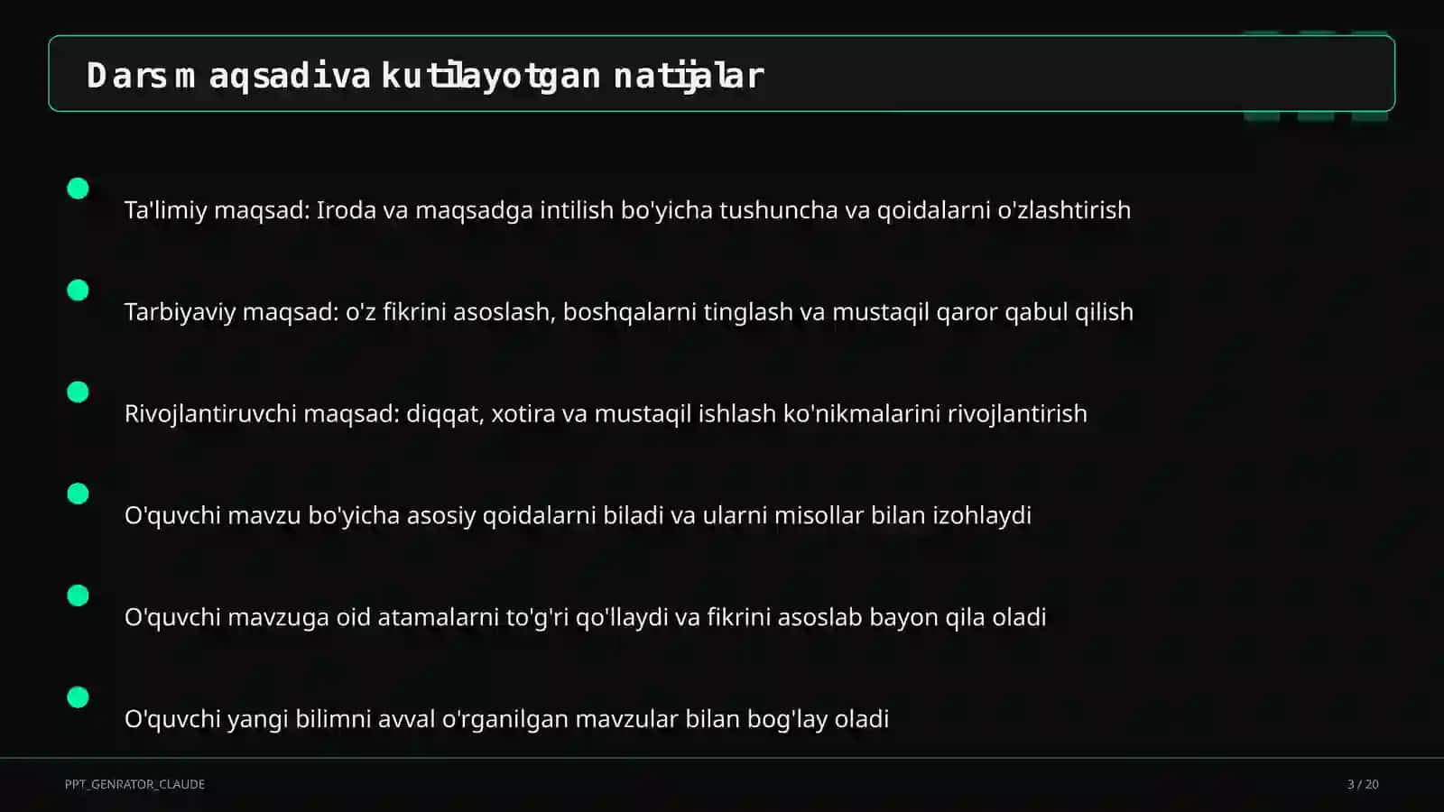 Iroda va maqsadga intilish (9-sinf) 3
