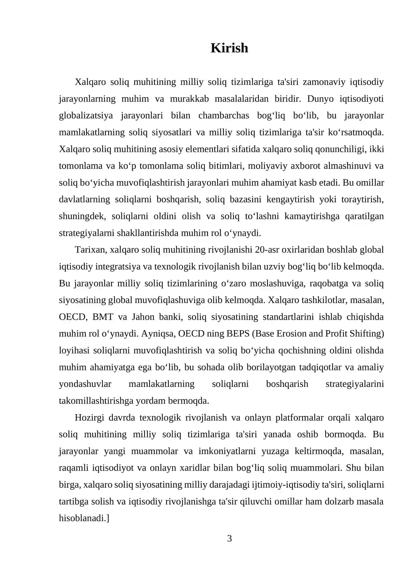 Xalqaro soliq muhitining milliy soliq tizimlarga ta'siri 3