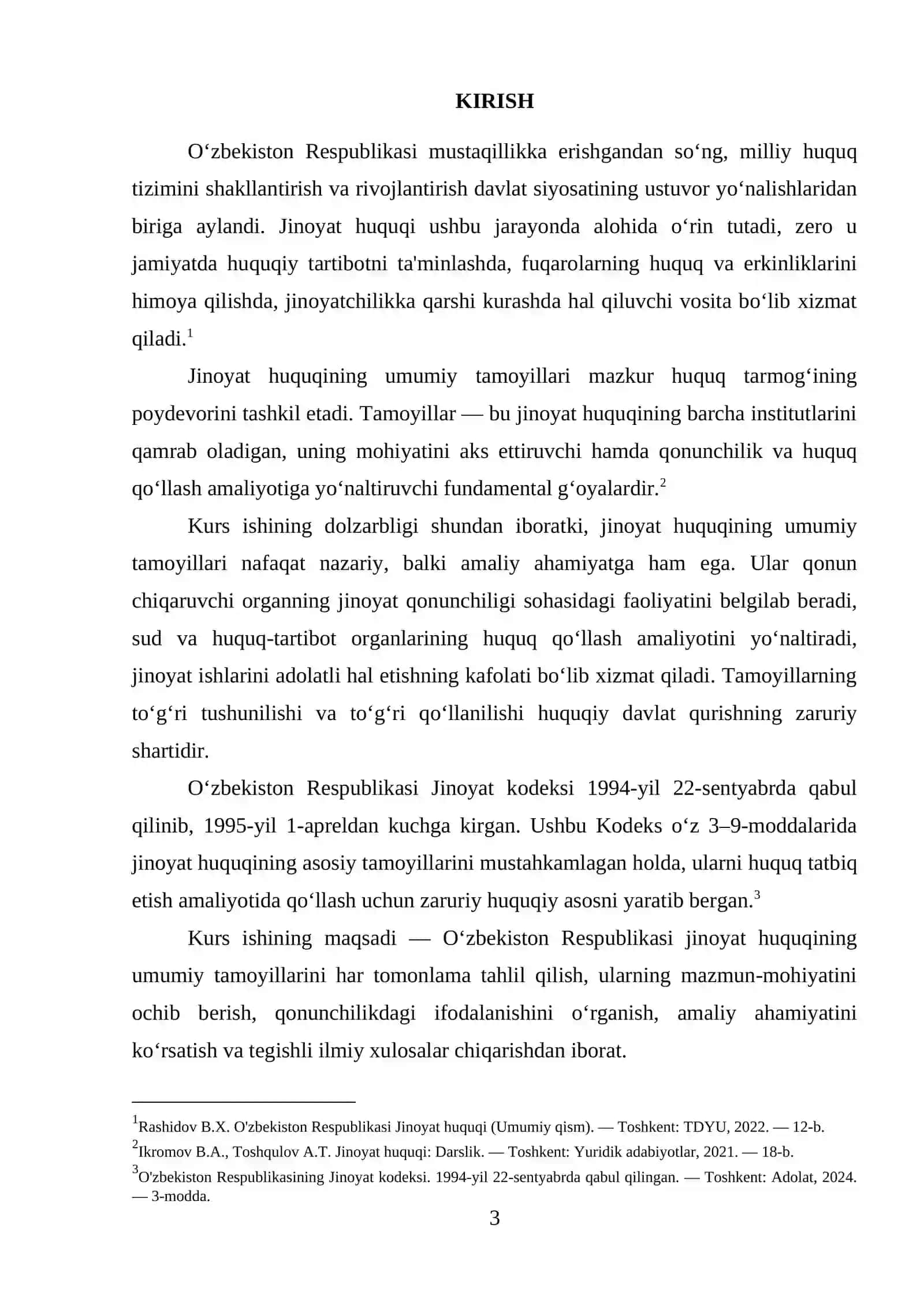 O‘zbekiston respublikasi jinoyat huquqining umumiy tamoyillari 3