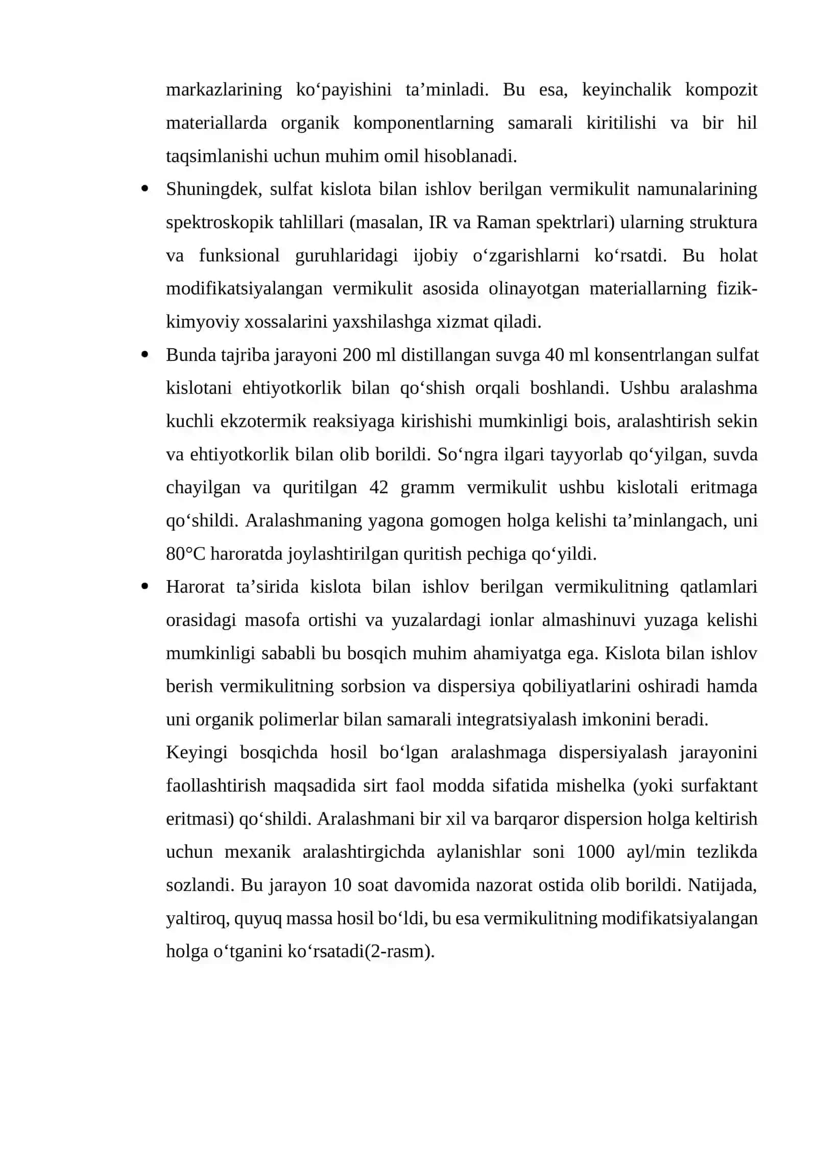 Polimer materiallarni qatlamli silikatlar bilan to'ldirilgan 3