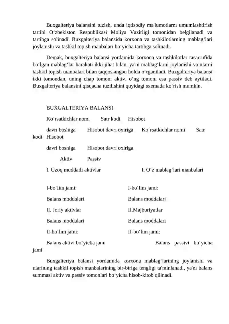 MAVZU. BUXGALTERIYA BALANSI 3