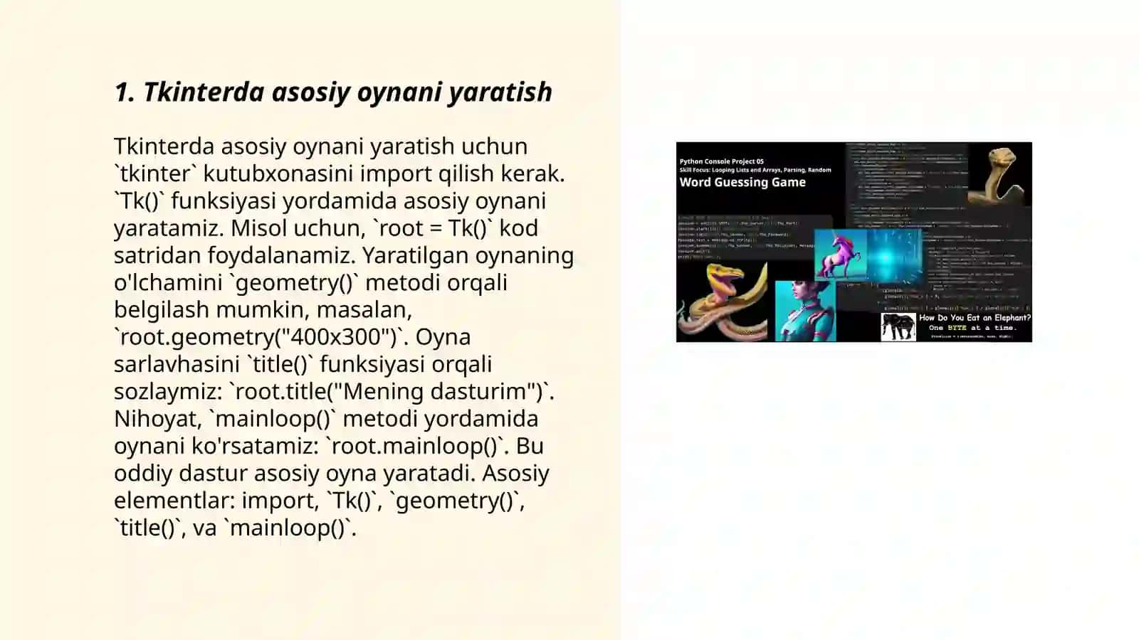 Pythonda tkinter moduli 3