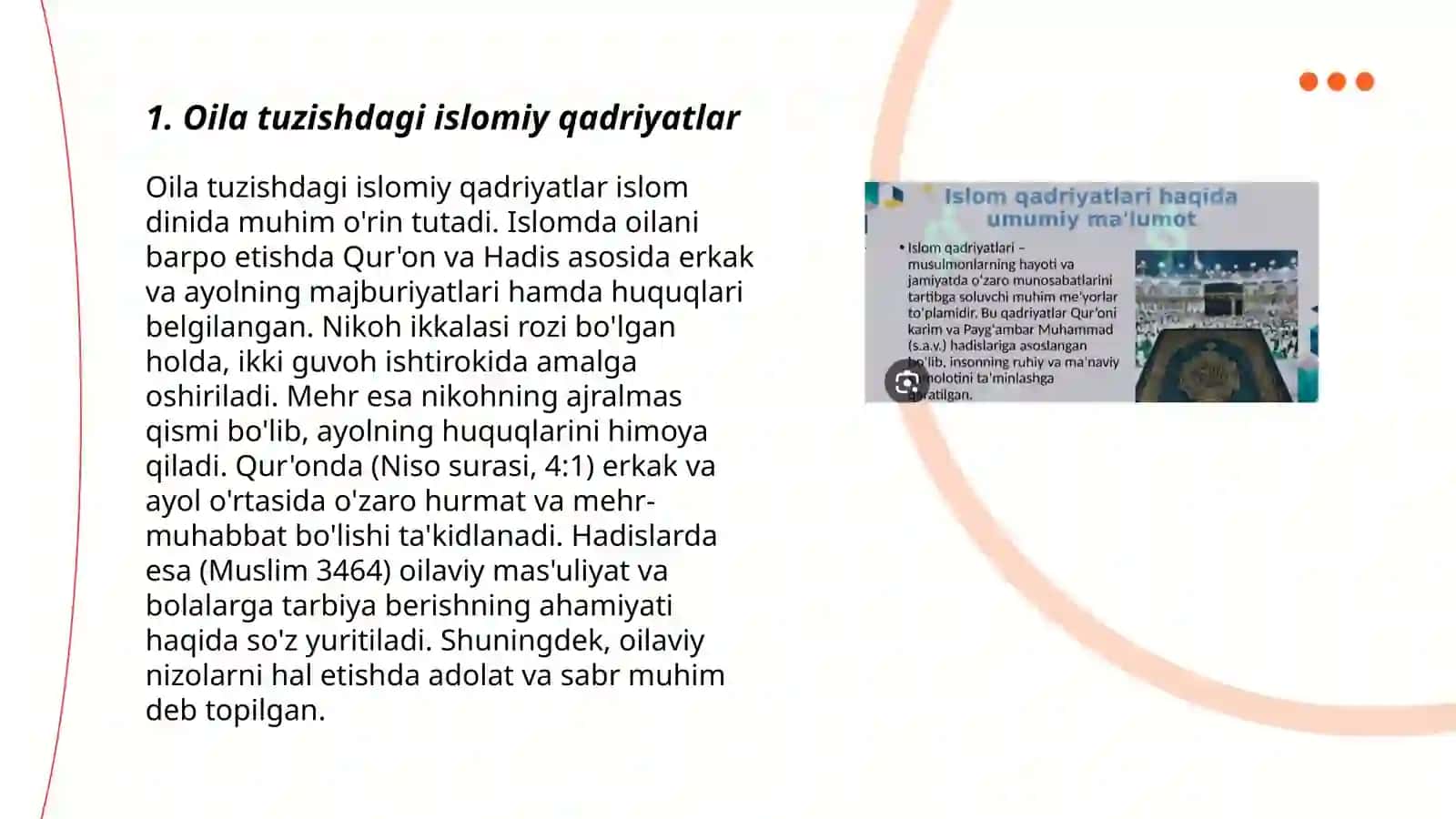 Oila tuzishdagi islomiy qadriyatlar 3