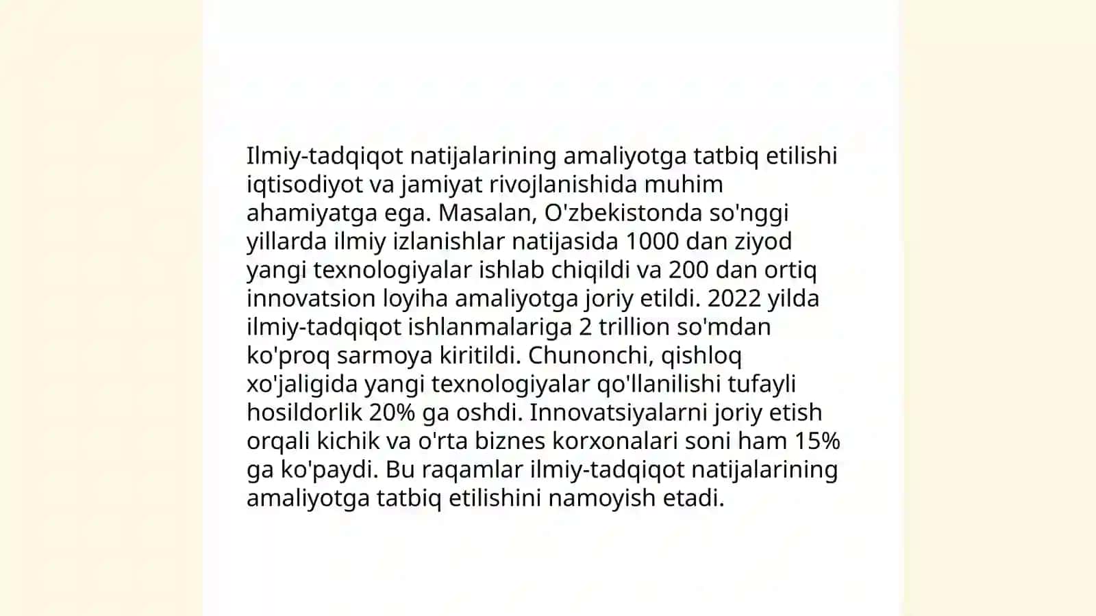 ILMIY TADQIQOTLARNING JORIY ETILISH SAMARASI 3