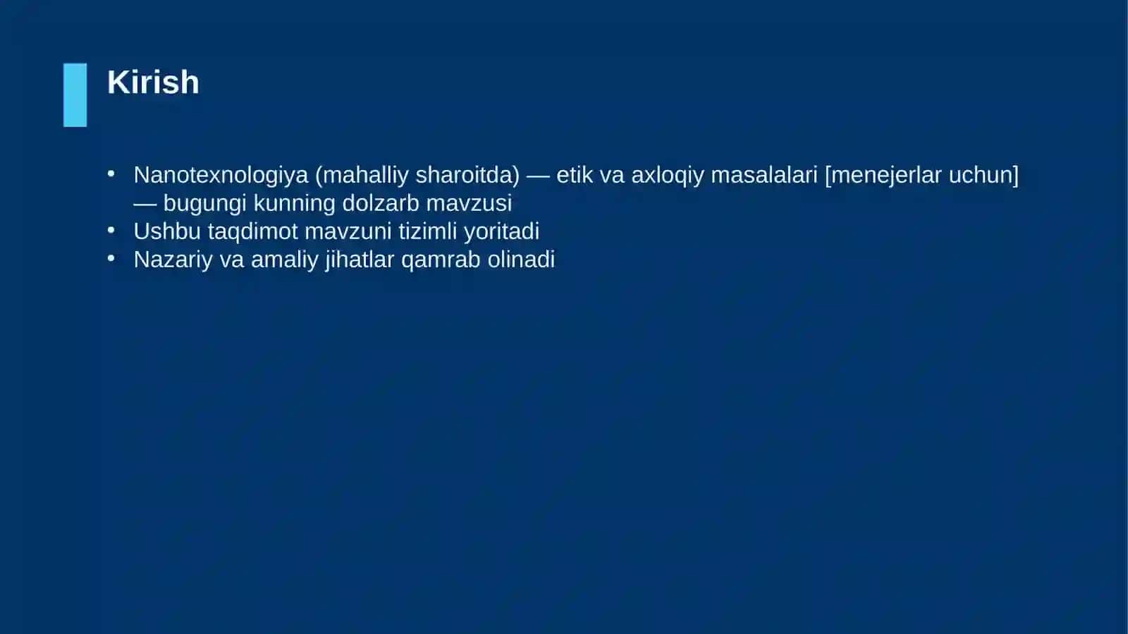 Nanotexnologiya (mahalliy sharoitda) — etik va axloqiy masalalari [menejerlar uchun] 3