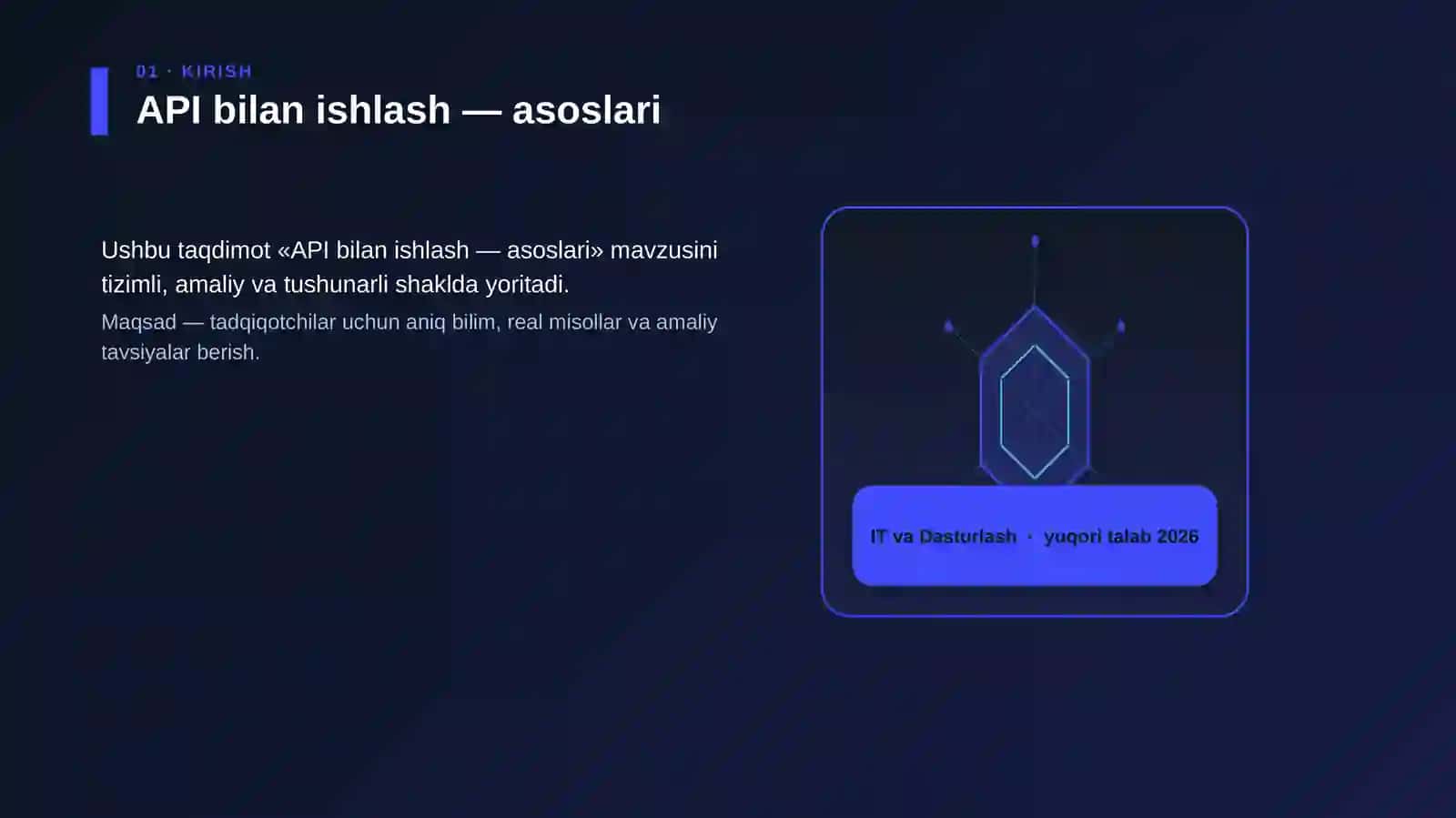 API bilan ishlash — asoslari 3