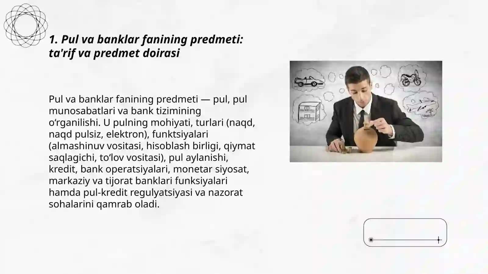 Pul va banklar fanining predmeti 3