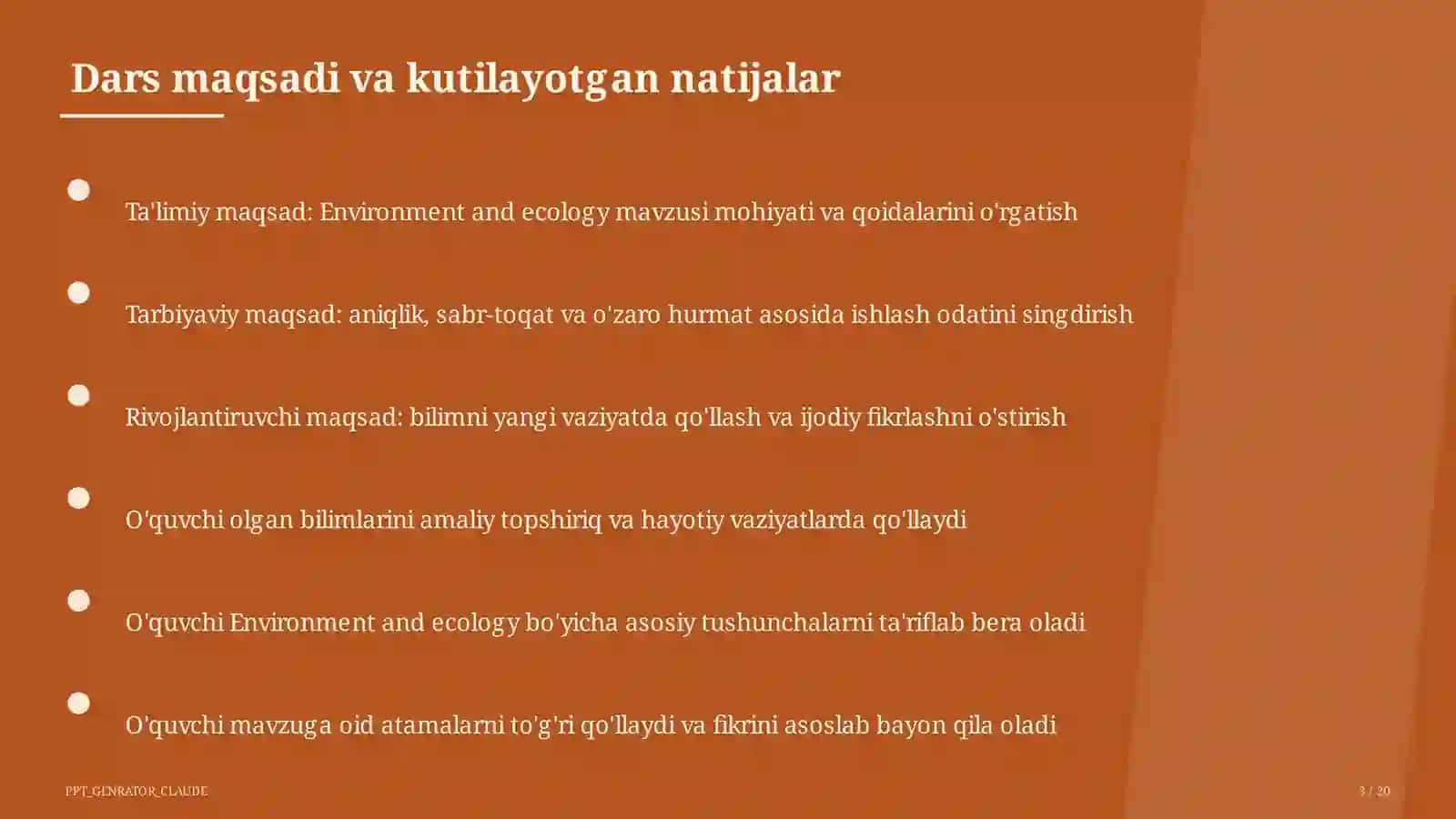 Environment and ecology (9-sinf) 3