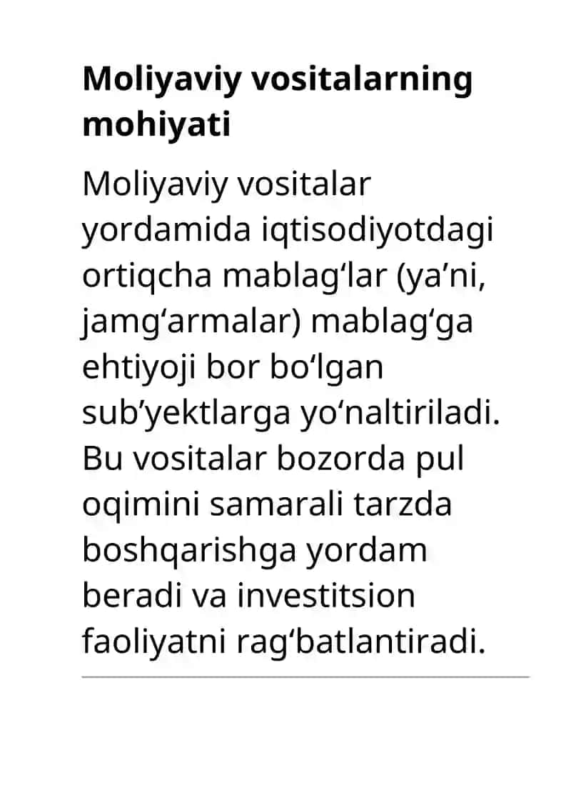 Moliyaviy vositalar 3