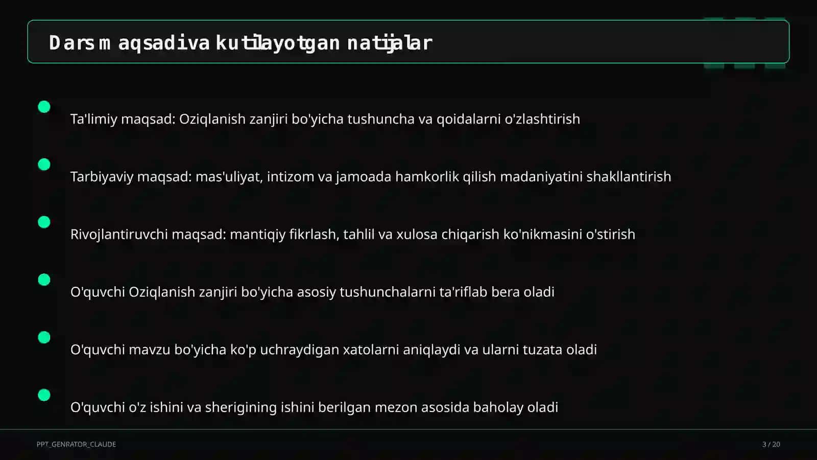 Oziqlanish zanjiri (3-sinf) 3