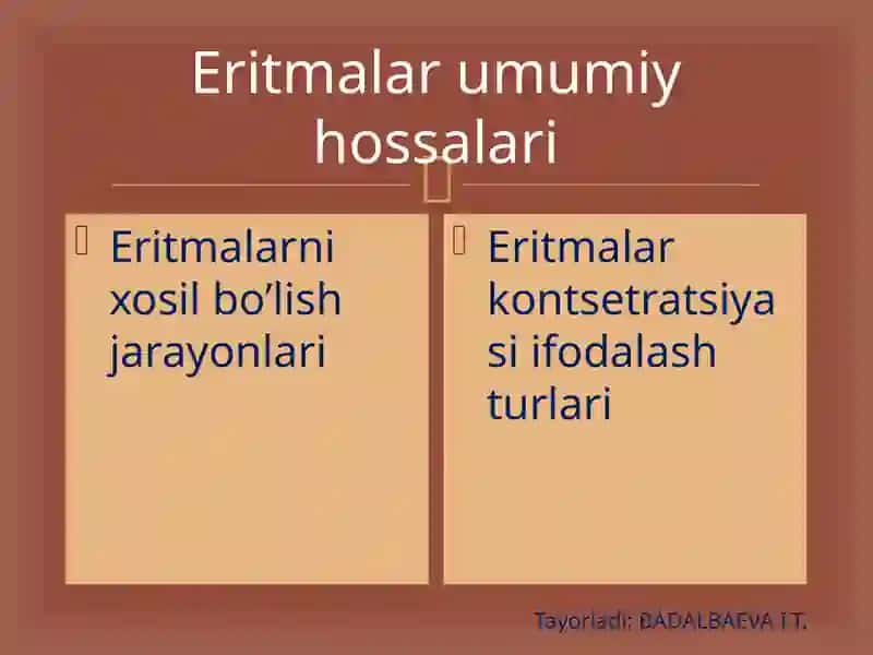 Eritmalar 3