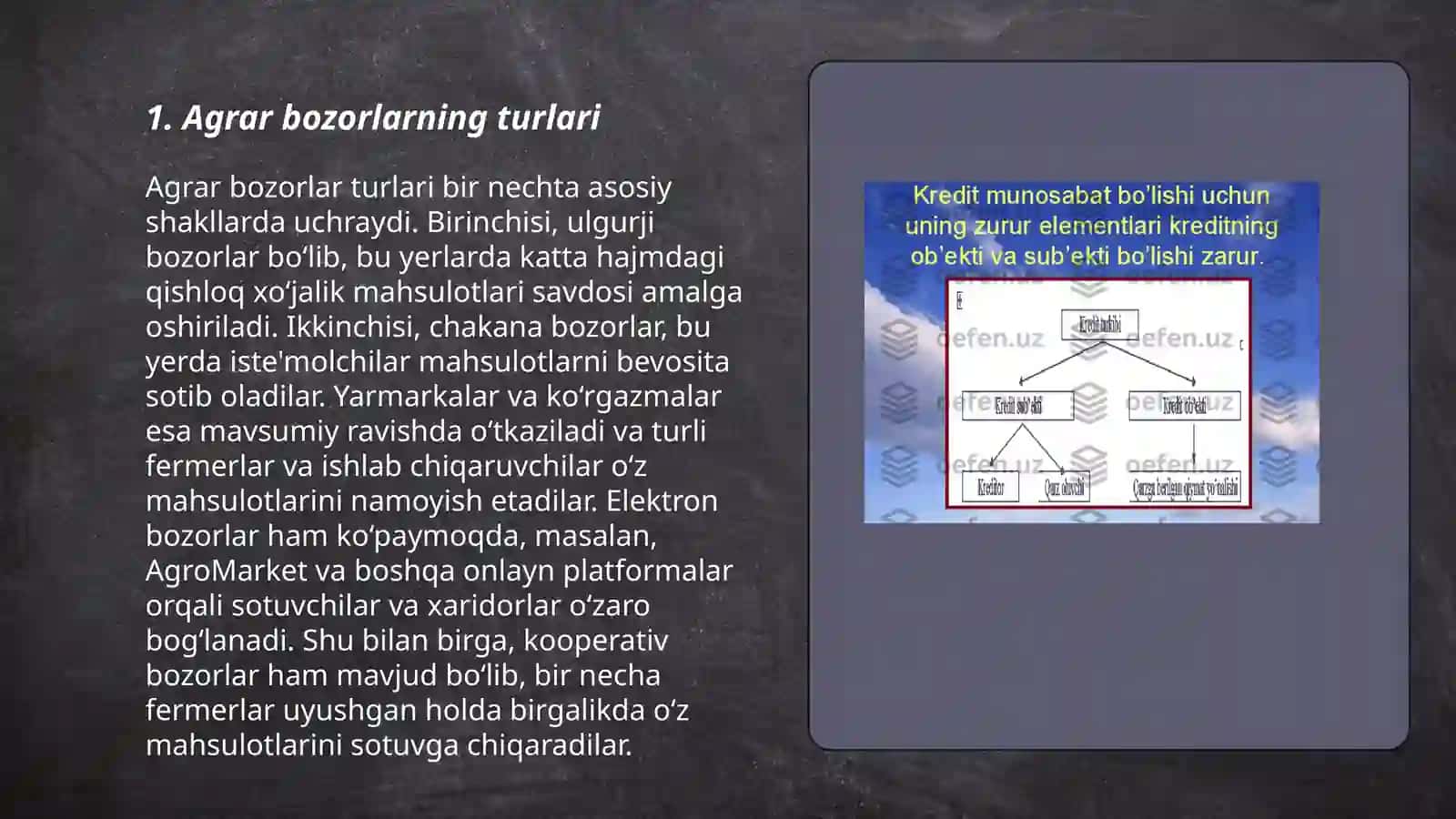 Agrar bozorlar va narxning shakllanishi 3