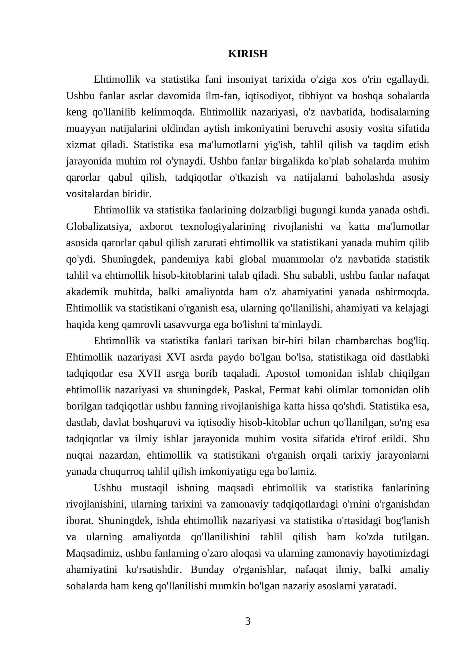 Ehtimollik va statistika fanidan tarixiy malumotlar 3
