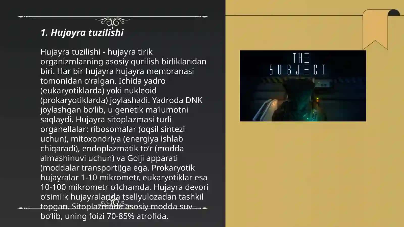 Hujayra tuzilishi 3