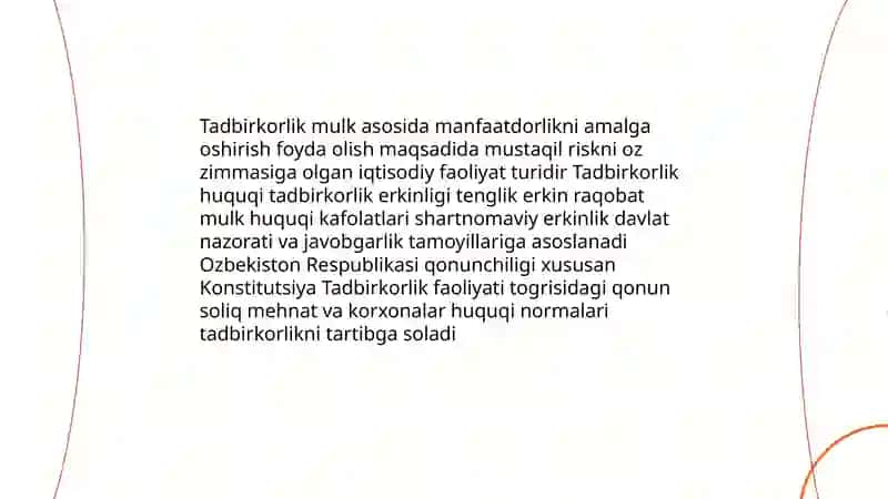 Tadbirkorlik tushunchasi va huquqiy asoslari 3